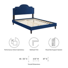 Load image into Gallery viewer, Aviana Performance Velvet Queen Bed by Modway