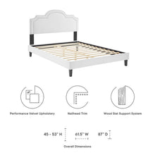 Load image into Gallery viewer, Aviana Performance Velvet King Bed in White