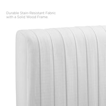 Load image into Gallery viewer, Peyton Performance Velvet Twin Platform Bed in Whi