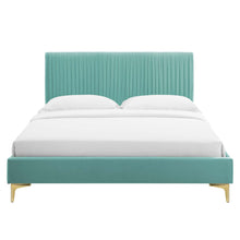 Load image into Gallery viewer, Peyton King Platform Bed in Mint