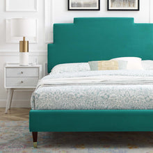 Load image into Gallery viewer, Lindsey Twin Platform Bed in Teal
