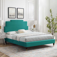 Load image into Gallery viewer, Lindsey Twin Platform Bed in Teal