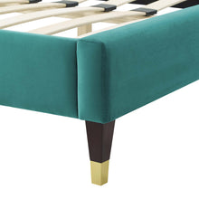 Load image into Gallery viewer, Lindsey Twin Platform Bed in Teal