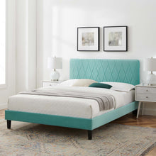 Load image into Gallery viewer, Phillipa Full Platform Bed in Mint