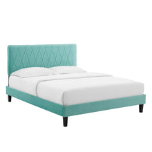 Load image into Gallery viewer, Phillipa Full Platform Bed in Mint