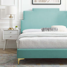 Load image into Gallery viewer, Lindsey King Platform Bed in Mint