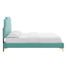 Load image into Gallery viewer, Lindsey King Platform Bed in Mint