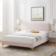 Load image into Gallery viewer, Phillipa Performance Velvet King Platform Bed by Modway