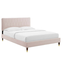 Load image into Gallery viewer, Phillipa Performance Velvet King Platform Bed by Modway
