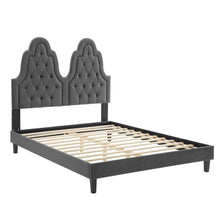 Load image into Gallery viewer, Juniper Channel Tufted Performance Velvet Full Platform Bed