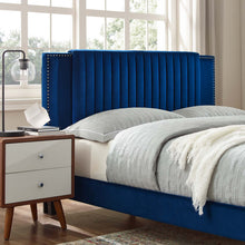 Load image into Gallery viewer, Zahra Channel Tufted Performance Velvet Queen Platform Bed by Modway