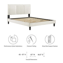Load image into Gallery viewer, Sofia Channel Tufted Performance Velvet Queen Platform Bed by Modway