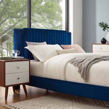 Load image into Gallery viewer, Zahra Channel Tufted Performance Velvet Queen Platform Bed by Modway