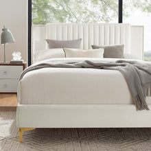 Load image into Gallery viewer, Zahra Channel Tufted Performance Velvet Queen Platform Bed by Modway