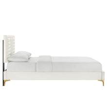 Load image into Gallery viewer, Sofia Channel Tufted Performance Velvet Queen Platform Bed by Modway