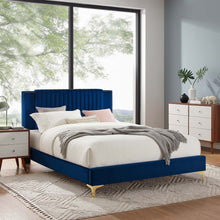Load image into Gallery viewer, Zahra Channel Tufted Performance Velvet Twin Platform Bed by Modway
