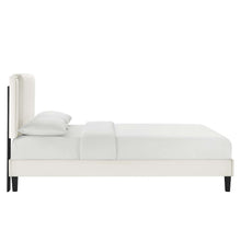 Load image into Gallery viewer, Zahra Tapered Wood Leg Channel Tufted Performance Velvet Twin Platform Bed by Modway