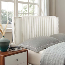 Load image into Gallery viewer, Zahra Tapered Wood Leg Channel Tufted Performance Velvet Twin Platform Bed by Modway