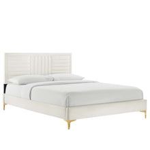 Load image into Gallery viewer, Sofia Channel Tufted Performance Velvet Full Platform Bed by Modway