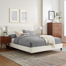 Load image into Gallery viewer, Yasmine Channel Tufted Performance Velvet Full Platform Bed by Modway