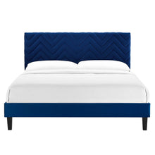Load image into Gallery viewer, Leah Chevron Tufted Performance Velvet Full Platform Bed by Modway