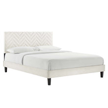 Load image into Gallery viewer, Leah Chevron Tufted Performance Velvet Full Platform Bed by Modway