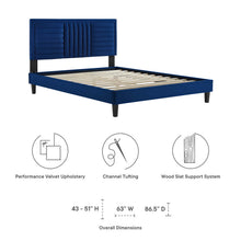 Load image into Gallery viewer, Sofia Channel Tufted Performance Velvet Full Platform Bed by Modway