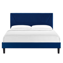 Load image into Gallery viewer, Yasmine Channel Tufted Performance Velvet Full Platform Bed by Modway