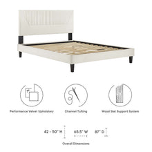 Load image into Gallery viewer, Yasmine Channel Tufted Performance Velvet Full Platform Bed by Modway