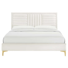 Load image into Gallery viewer, Sofia Channel Tufted Performance Velvet King Platform Bed by Modway