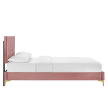 Load image into Gallery viewer, Yasmine Channel Tufted Performance Velvet King Platform Bed by Modway