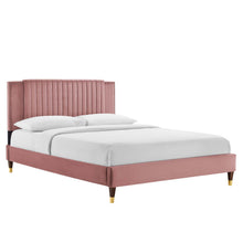 Load image into Gallery viewer, Zahra Channel Tufted Performance Velvet King Platform Bed by Modway