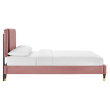 Load image into Gallery viewer, Zahra Channel Tufted Performance Velvet King Platform Bed by Modway