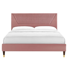 Load image into Gallery viewer, Yasmine Channel Tufted Performance Velvet King Platform Bed by Modway