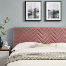 Load image into Gallery viewer, Leah Chevron Tufted Performance Velvet King Platform Bed by Modway