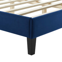Load image into Gallery viewer, Leah Chevron Tufted Performance Velvet King Platform Bed by Modway