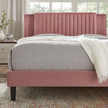 Load image into Gallery viewer, Zahra Channel Tufted Performance Velvet King Platform Bed by Modway