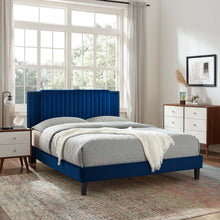 Load image into Gallery viewer, Zahra Channel Tufted Performance Velvet King Platform Bed by Modway