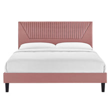Load image into Gallery viewer, Yasmine Channel Tufted Performance Velvet King Platform Bed by Modway