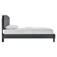 Load image into Gallery viewer, Alessi Performance Velvet King Platform Bed