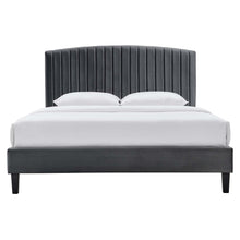 Load image into Gallery viewer, Alessi Performance Velvet King Platform Bed