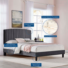 Load image into Gallery viewer, Alessi Performance Velvet King Platform Bed