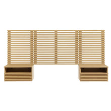 Load image into Gallery viewer, Render Wall Mount Twin Headboard and Modern Nightstands by Modway