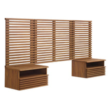 Load image into Gallery viewer, Render Wall Mount Twin Headboard and Modern Nightstands by Modway