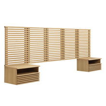 Load image into Gallery viewer, Render Wall Mount Queen Headboard and Modern Nightstands by Modway
