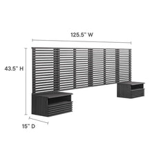 Load image into Gallery viewer, Render Wall Mount King Headboard and Modern Nightstands by Modway