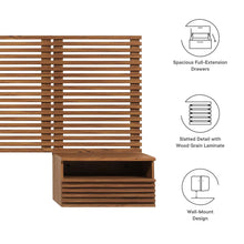 Load image into Gallery viewer, Render Wall Mount King Headboard and Modern Nightstands by Modway