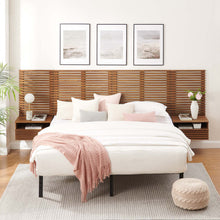 Load image into Gallery viewer, Render Wall Mount King Headboard and Modern Nightstands by Modway