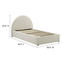 Load image into Gallery viewer, Resort Upholstered Fabric Arched Round Twin Platform Bed by Modway