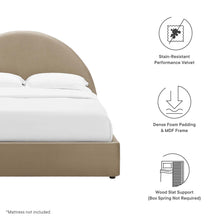 Load image into Gallery viewer, Resort Performance Velvet Arched Round King Platform Bed by Modway